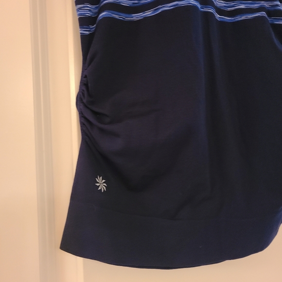 Athleta Ruched Reflective Racerback Tank Top Blue Small - Picture 5 of 12